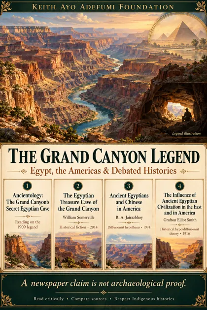 Interpretive KAAF educational poster: Grand Canyon Cave Legends