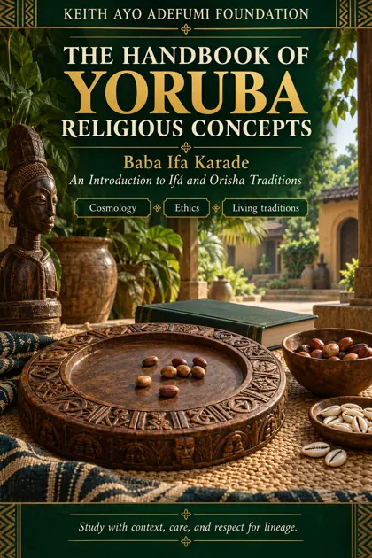 Interpretive KAAF educational poster: The Handbook of Yoruba Religious Concepts